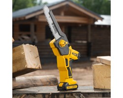 Цепная мини-пила аккумуляторная бесщет., СCS-200BL, шина 200 мм, Li-Ion, 20 В Denzel-foto43