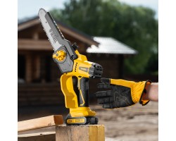 Цепная мини-пила аккумуляторная бесщет., СCS-200BL, шина 200 мм, Li-Ion, 20 В Denzel-foto44