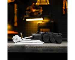 Шнур сетевой Energy Series, ПВС, 3 м, 2 x 1,5 мм, с неразборной вилкой, белый, Denzel-foto11