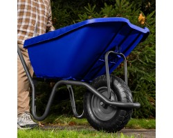 Тачка садово-строительная с пластиковым корытом, грузоподъемность 175 кг, объем 90 л Сибртех-foto15