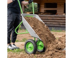 Тачка садовая, 2-х колесная, грузоподъемность 120 кг, объем 65 л Сибртех-foto18