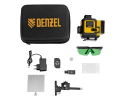 Лазерный уровень мультипризменный DLV-360-4C, 30 м, зеленый луч, Li-Ion 2,4 Aч, кейс// Denzel-foto21