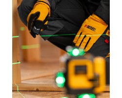 Лазерный уровень мультипризменный DLV-360-4C, 30 м, зеленый луч, Li-Ion 2,4 Aч, кейс// Denzel-foto28