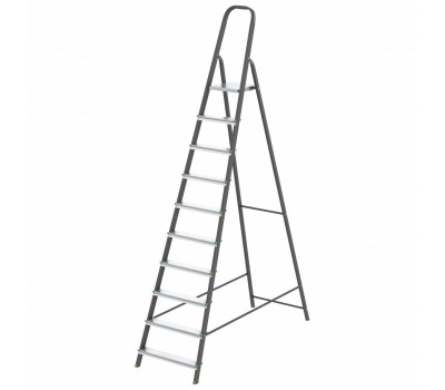 Стремянка, 10 ступеней, стальной профиль, алюминиевые ступени Россия Сибртех Стремянка, 10 ступеней, стальной профиль, алюминиевые ступени Россия Сибртех