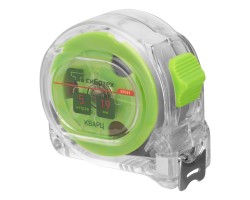 Рулетка Кварц,прозрачный корпус,амортизатор,3 м х 16 мм Сибртех