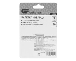 Рулетка Кварц,прозрачный корпус,амортизатор,3 м х 16 мм Сибртех-foto7