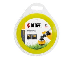 Леска для триммера, квадрат 2.4 мм х 15 м, блистер Flex cord Denzel-foto2