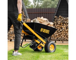 Тачка строительная, усиленная, объем 140 л, 250 кг, двухколесная, колесо 15х6.00-6 Denzel-foto15