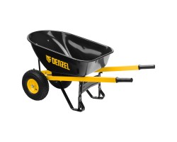 Тачка строительная, усиленная, объем 140 л, 250 кг, двухколесная, колесо 15х6.00-6 Denzel-foto3