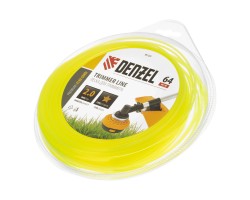 Леска для триммера, звезда 2 мм х 64 м, блистер Flex cord Denzel