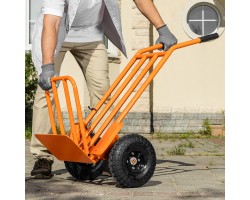 Тележка ручная 2-х колесная, облегченная, г/п 150кг, откидная платформа 430х355мм Сибртех-foto12