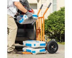 Тележка ручная 2-х колесная, облегченная, г/п 150кг, откидная платформа 430х355мм Сибртех-foto13