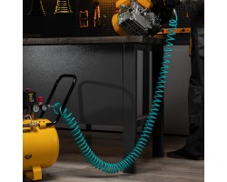 Полиуретановый спиральный шланг профессиональный BASF, 15 м, с быстросъемными соединением Stels-foto7