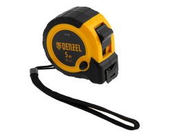 Рулетка 5м х 25мм, двухкомп. корпус, кнопка-пауза Denzel-foto5