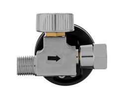 Регулятор давления с манометром для краскораспылителя K1500, 12 бар, 1/4" Denzel-foto3