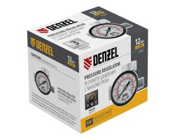 Регулятор давления с манометром для краскораспылителя K1500, 12 бар, 1/4" Denzel-foto6