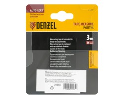 Рулетка 3м х 16мм, обрезиненный корпус, автоматическая фиксация Denzel-foto7