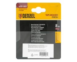 Рулетка 8м х 25мм, обрезиненный корпус, автоматическая фиксация Denzel-foto6