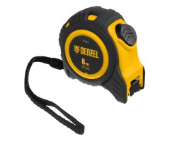 Рулетка 8м х 25мм, обрезиненный корпус, автоматическая фиксация Denzel-foto3
