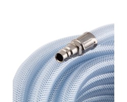 Шланг пневматический ПВХ, 10 x 16 мм, 18 бар, армированный, прозрачный, быстросъемное соединение, 15 м Stels-foto3