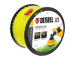 Леска для триммера звезда, 2,0мм х 374м, на DIN катушке FLEX CORD, Denzel