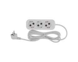 Удлинитель бытовой 3 м, 10A, тип УХз10, с заземлением, 3 розетки Сибртех-foto2