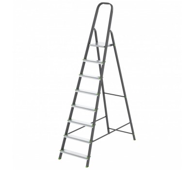 Стремянка, 8 ступеней, стальной профиль, алюминиевые ступени Россия Сибртех Стремянка, 8 ступеней, стальной профиль, алюминиевые ступени Россия Сибртех