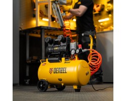 Компрессор безмасл. малошумный DLP-950/24, 950Вт,24 л, 2850 об/мин, 170 л/мин Denzel-foto23