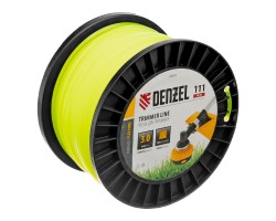 Леска для триммера квадрат, 3,0мм х 111м, на DIN катушке FLEX CORD Denzel