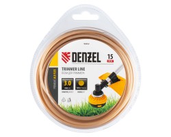 Леска для триммера армированная алюминием круглая, 3,0мм х 15м, блистер ALUFLEX Denzel-foto2