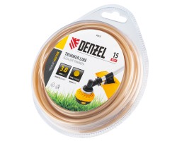 Леска для триммера армированная алюминием круглая, 3,0мм х 15м, блистер ALUFLEX Denzel