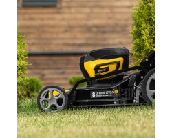 Газонокосилка аккумуляторная бесщет. DLM-460, 460 мм, травосб. 65 л., Li-Ion, 40 В Denzel-foto42