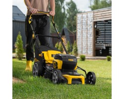 Газонокосилка аккумуляторная бесщет. DLM-460, 460 мм, травосб. 65 л., Li-Ion, 40 В Denzel-foto41