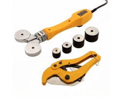 Аппарат для сварки пластиковых труб DWP-750, 750 Вт, 0-300 град, 4 насадки, 20-40 мм Denzel-foto2