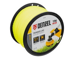 Леска для триммера витой квадрат, 2,7мм х 196м, на DIN катушке FLEX CORD Denzel
