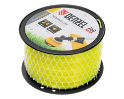Леска для триммера звезда, 2,4мм х 260м, на DIN катушке FLEX CORD Denzel-foto2