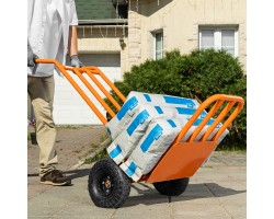 Тележка ручная 2-х колесная, усиленная, г/п 250кг, откидная платформа 530х400мм Сибртех-foto14