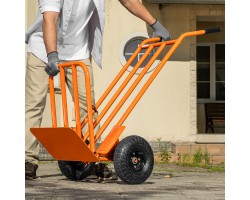 Тележка ручная 2-х колесная, усиленная, г/п 250кг, откидная платформа 530х400мм Сибртех-foto12