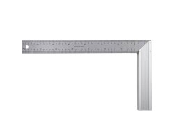 Угольник стальной 400 мм, нержавеющая сталь, градуировка, алюминиевое основание Denzel-foto2