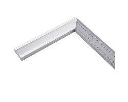 Угольник стальной 400 мм, нержавеющая сталь, градуировка, алюминиевое основание Denzel-foto4