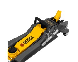 Домкрат гидравлический подкатной с фиксатором, 2,5 т, 85-385 мм, в пласт. кейсе Denzel-foto16