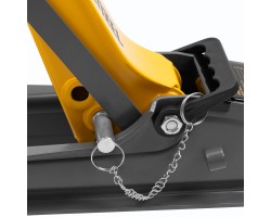 Домкрат гидравлический подкатной с фиксатором, 2,5 т, 85-385 мм, в пласт. кейсе Denzel-foto22