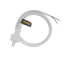 Шнур сетевой Energy Series, ПВС, 1,5 м, 2 x 1,5 мм, с неразборной вилкой, белый, Denzel-foto2
