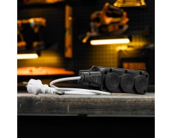 Шнур сетевой Energy Series, ПВС, 1,5 м, 2 x 1,5 мм, с неразборной вилкой, белый, Denzel-foto11