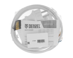 Шнур сетевой Energy Series, ПВС, 1,5 м, 2 x 1,5 мм, с неразборной вилкой, белый, Denzel-foto7