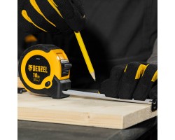 Рулетка 10м х 25мм, двухкомп. корпус, кнопка-пауза Denzel-foto11