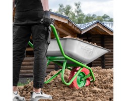 Тачка садово-строительная с PU колесом, грузоподъемность 180 кг, объем 90 л Сибртех-foto15