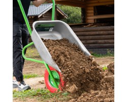 Тачка садово-строительная с PU колесом, грузоподъемность 180 кг, объем 90 л Сибртех-foto17