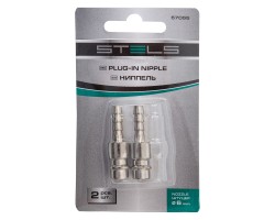 Ниппель универсальный быстросъемный ("папа") 1/4, со штуцером "елка" под шланг 6 мм, 2 шт, Stels-foto5