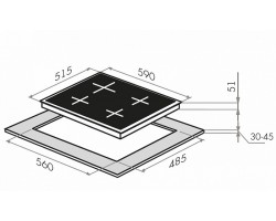 Газовая варочная панель MAUNFELD EGHG.64.1CW/G-foto2